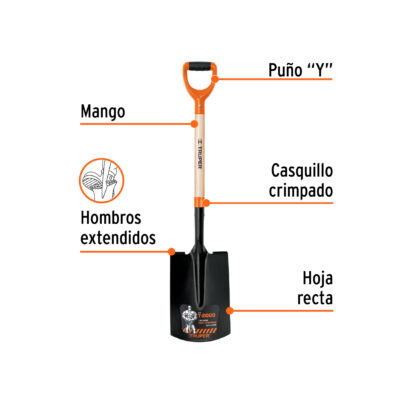 Pala recta T-2000 puño Y Truper - Imagen 2