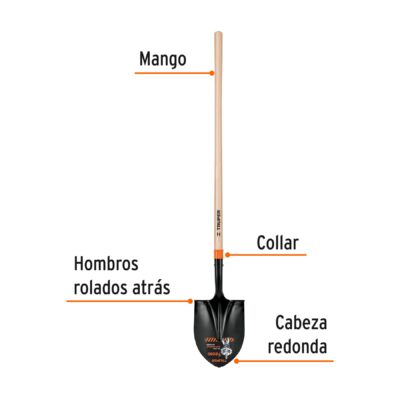 Pala minera T-2000 mango largo Truper - Imagen 2