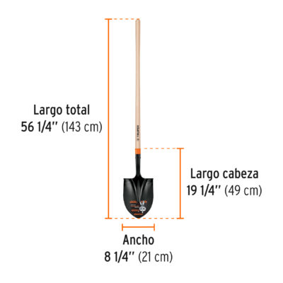 Pala minera T-2000 mango largo Truper - Imagen 3