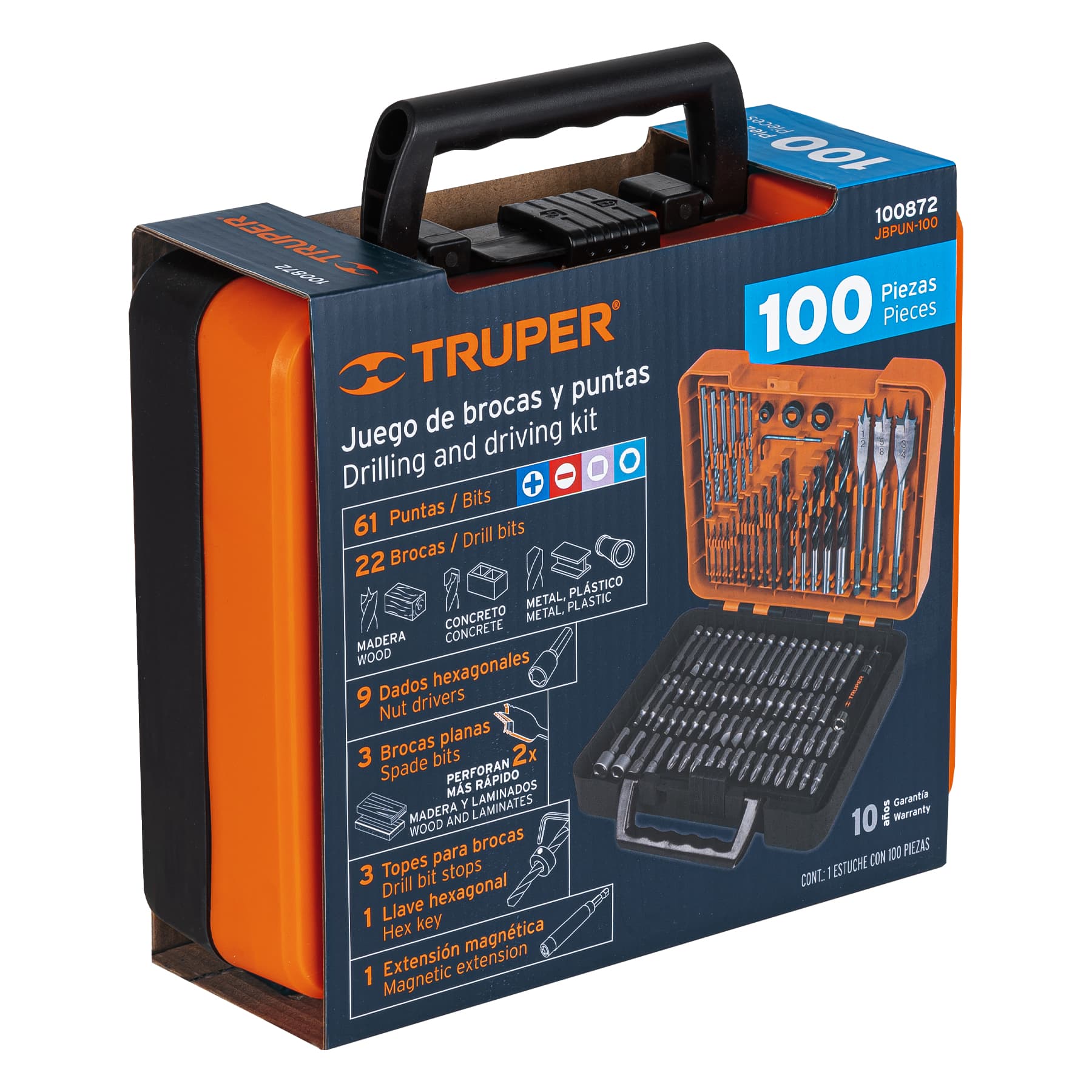 Juego de 100 brocas y puntas en estuche 100872 - Truper - Imagen 2