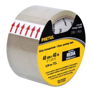 Cinta de embalaje transparente 48MM X 40MM PRETUL 20525
