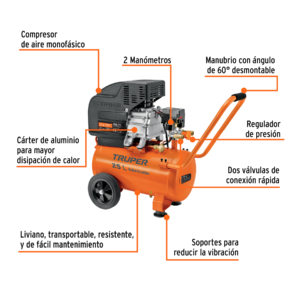 Compresora de aire 25 LT 11836 - Truper